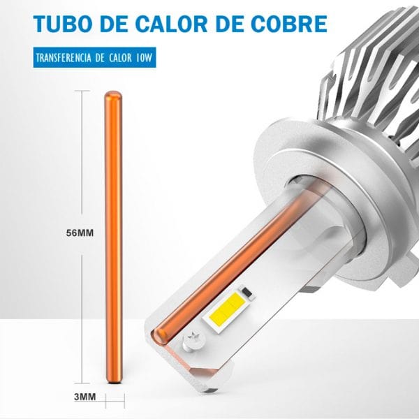 2 Pares de Focos GT6 10.000LM NAOEVO