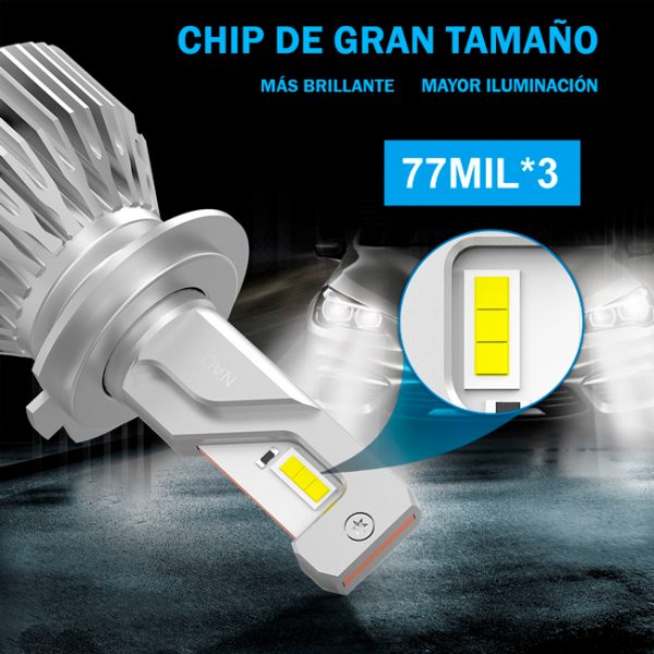 2 Pares de Focos GT6 10.000LM NAOEVO